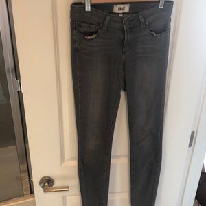 Paige skinny stretch jean. Grey size 25.